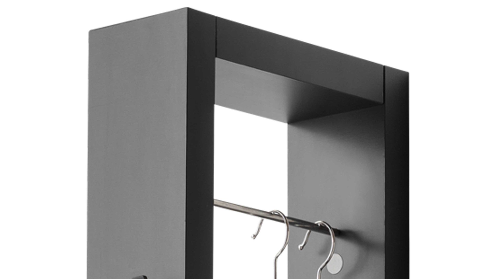 Wandgarderobe Mäusbacher aus Holz in Anthrazit Garderobenserie Bonnie - Wandgarderobe anthrazitfarbener Mattlack - Höhe ca. 172 cm