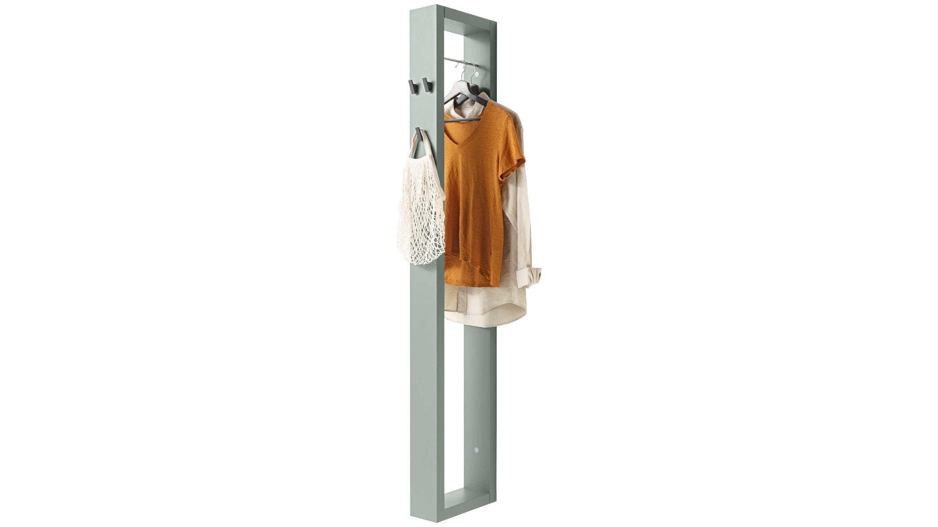 Wandgarderobe Mäusbacher i.i. aus Holz in Hellgrün Garderobenserie Bonnie - Wandgarderobe piniengrüner Mattlack - Höhe ca. 172 cm
