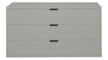 Schubladenkommode Mäusbacher i.i. aus Holz in Hellgrau Kommodenserie Bonnie - Schubladenkommode kreidegrauer Mattlack - drei Schubladen, Breite ca. 119 cm