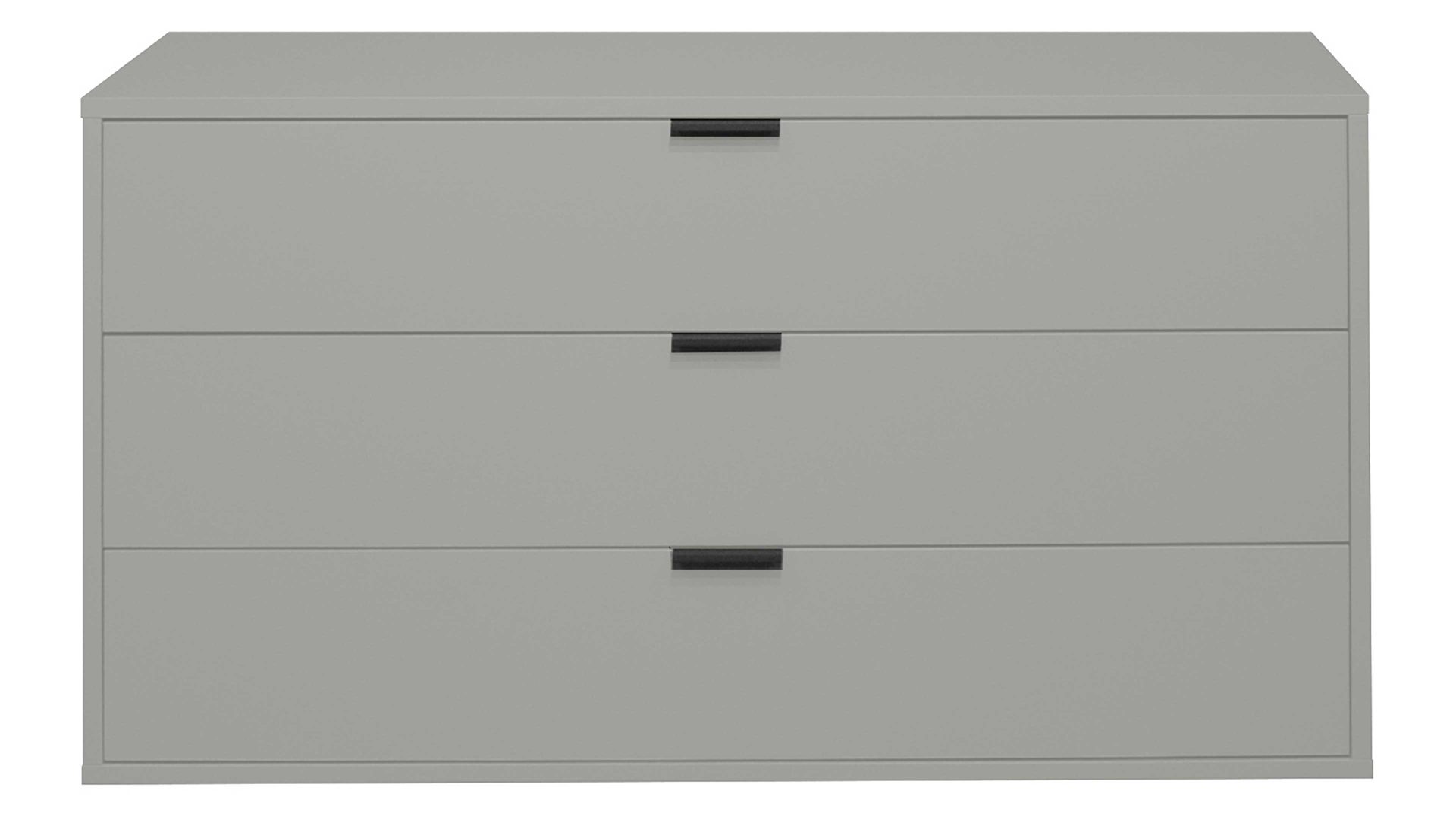 Schubladenkommode Mäusbacher i.i. aus Holz in Hellgrau Kommodenserie Bonnie - Schubladenkommode kreidegrauer Mattlack - drei Schubladen, Breite ca. 119 cm