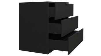 Schubladenkommode Mäusbacher i.i. aus Holz in Anthrazit Kommodenserie Bonnie - Schubladenkommode anthrazitfarbener Mattlack - drei Schubladen, Breite ca. 81 cm