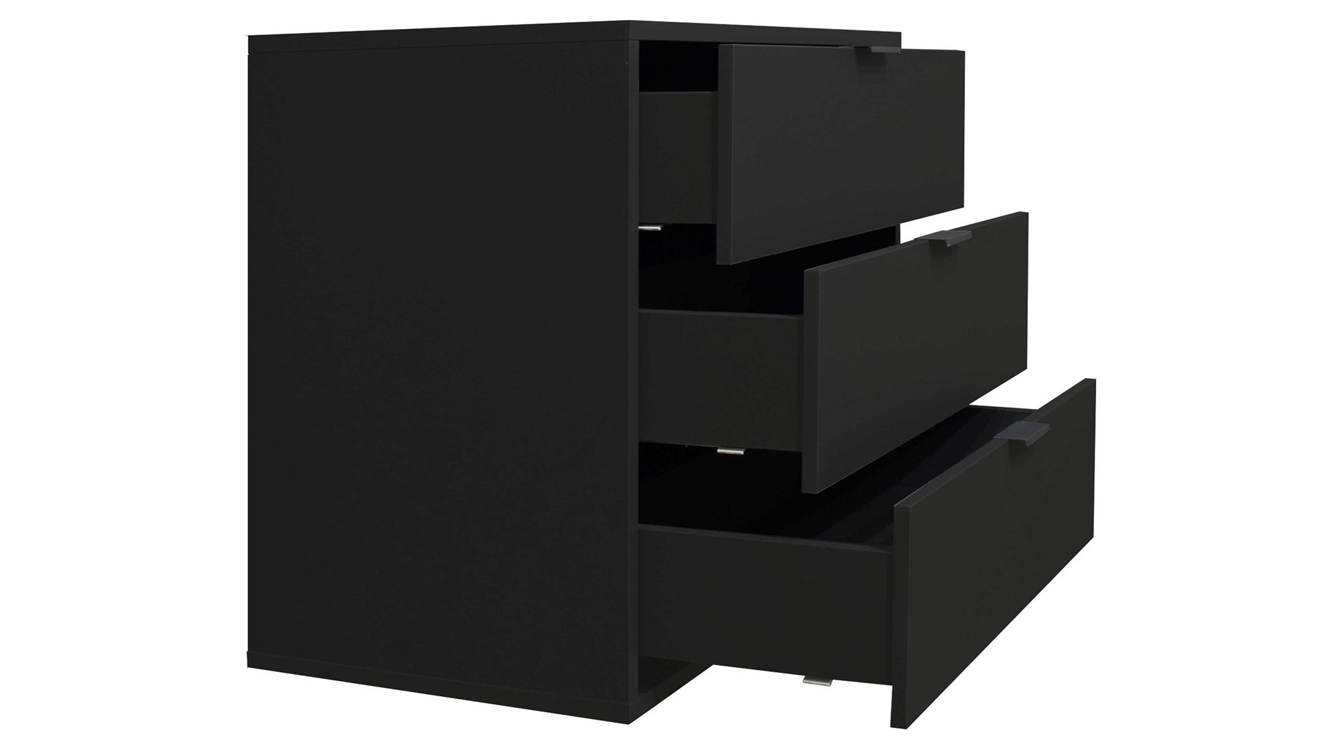 Schubladenkommode Mäusbacher i.i. aus Holz in Anthrazit Kommodenserie Bonnie - Schubladenkommode anthrazitfarbener Mattlack - drei Schubladen, Breite ca. 81 cm