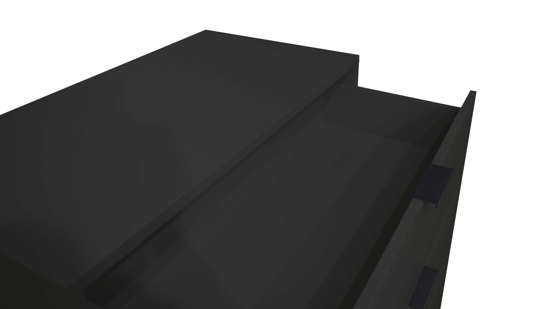 Schubladenkommode Mäusbacher aus Holz in Anthrazit Kommodenserie Bonnie - Schubladenkommode anthrazitfarbener Mattlack - drei Schubladen, Breite ca. 81 cm