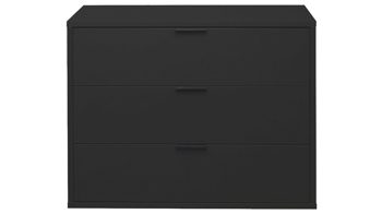 Schubladenkommode Mäusbacher i.i. aus Holz in Anthrazit Kommodenserie Bonnie - Schubladenkommode anthrazitfarbener Mattlack - drei Schubladen, Breite ca. 81 cm
