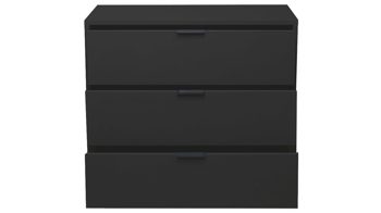 Schubladenkommode Mäusbacher i.i. aus Holz in Anthrazit Kommodenserie Bonnie - Schubladenkommode anthrazitfarbener Mattlack - drei Schubladen, Breite ca. 81 cm