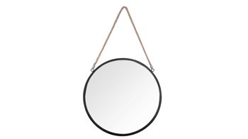 Wandspiegel Mirrors and more aus Spiegel in Schwarz Dekospiegel Nina Schwarz - Durchmesser ca. 40 cm