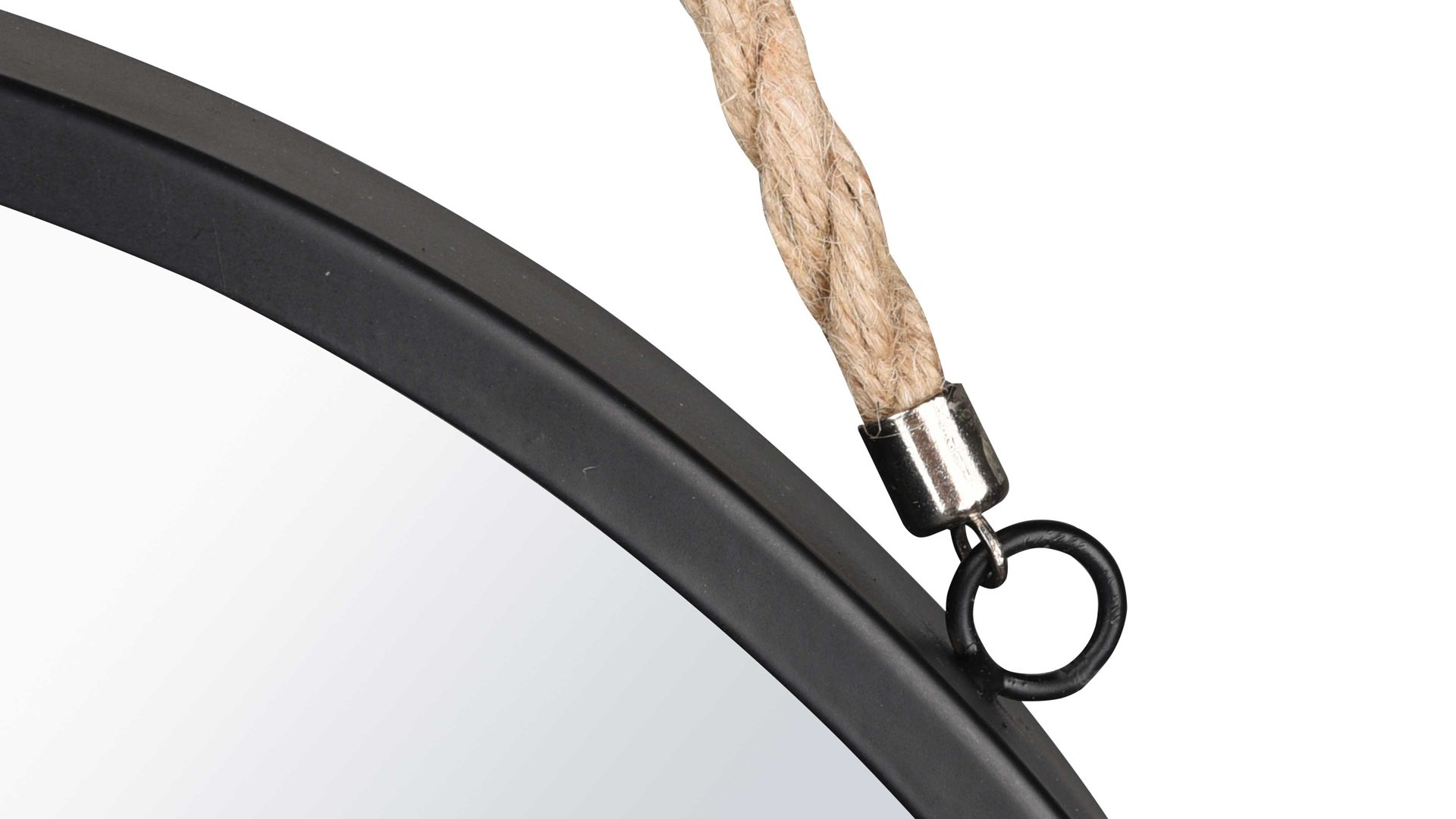 Wandspiegel Mirrors and more aus Spiegel in Schwarz Dekospiegel Nina Schwarz - Durchmesser ca. 40 cm