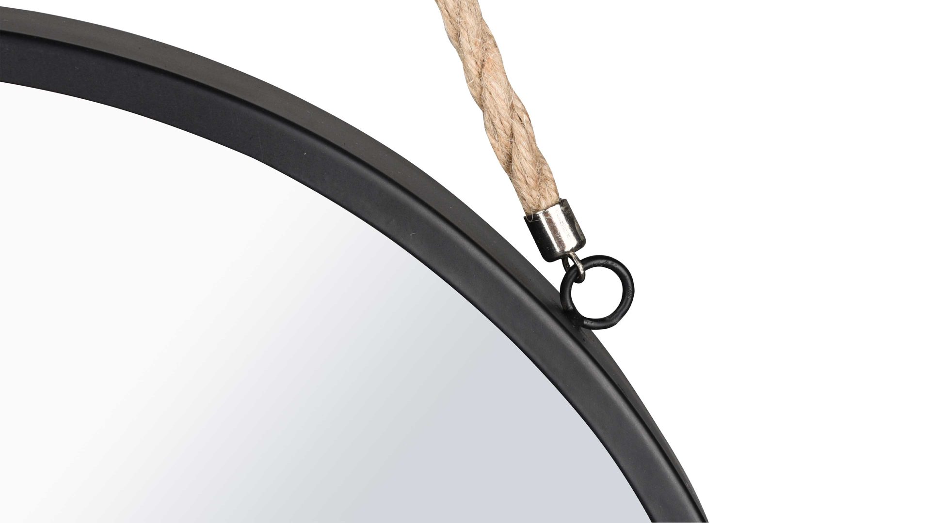 Wandspiegel Mirrors and more aus Spiegel in Schwarz Dekospiegel Nina Schwarz - Durchmesser ca. 40 cm