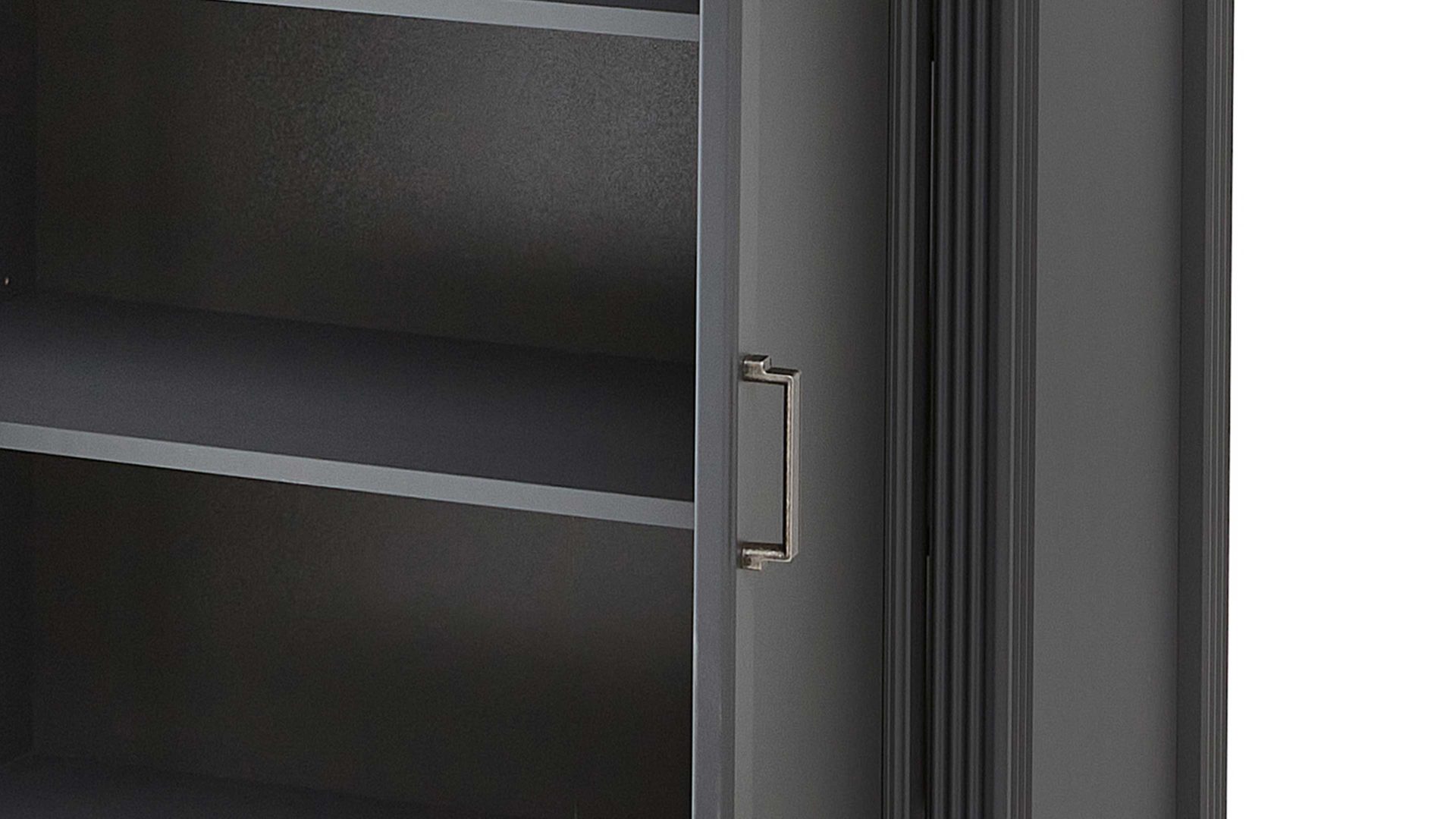 Türenkommode Innostyle aus Holz in Dunkelgrau Kommodenserie Jasmin - Türenkommode Graphit & Artisan Eiche – zwei Türen, Breite ca. 93 cm