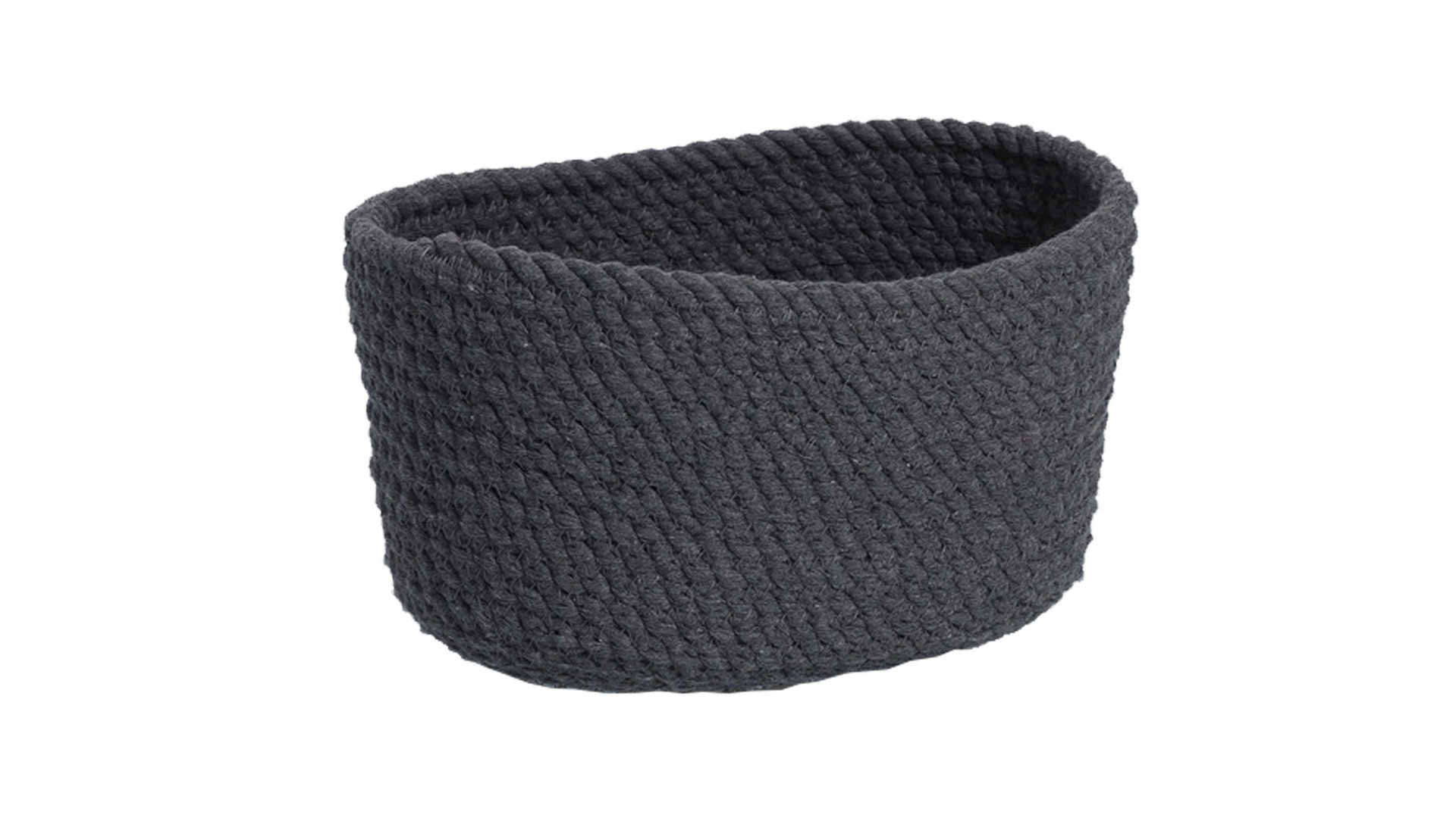 Korb Zeller present aus Naturfaser in Dunkelgrau Korb-Set dunkelgraue Baumwolle - dreiteilig