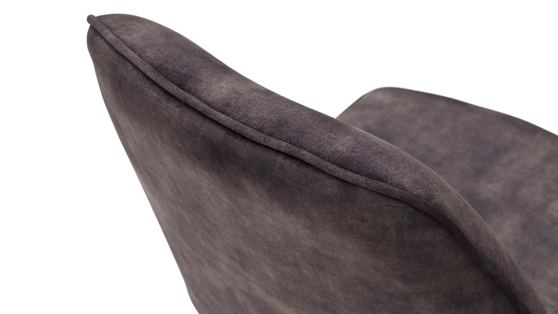 Vierfußstuhl Mca furniture aus Stoff in Anthrazit Polsterstuhl Ottawa mit Drehfunktion anthrazitfarbener Velours