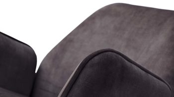 Vierfußstuhl Mca furniture aus Stoff in Anthrazit Armlehnstuhl Ottawa anthrazitfarbener Velours