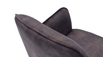 Vierfußstuhl Mca furniture aus Stoff in Anthrazit Armlehnstuhl Ottawa anthrazitfarbener Velours