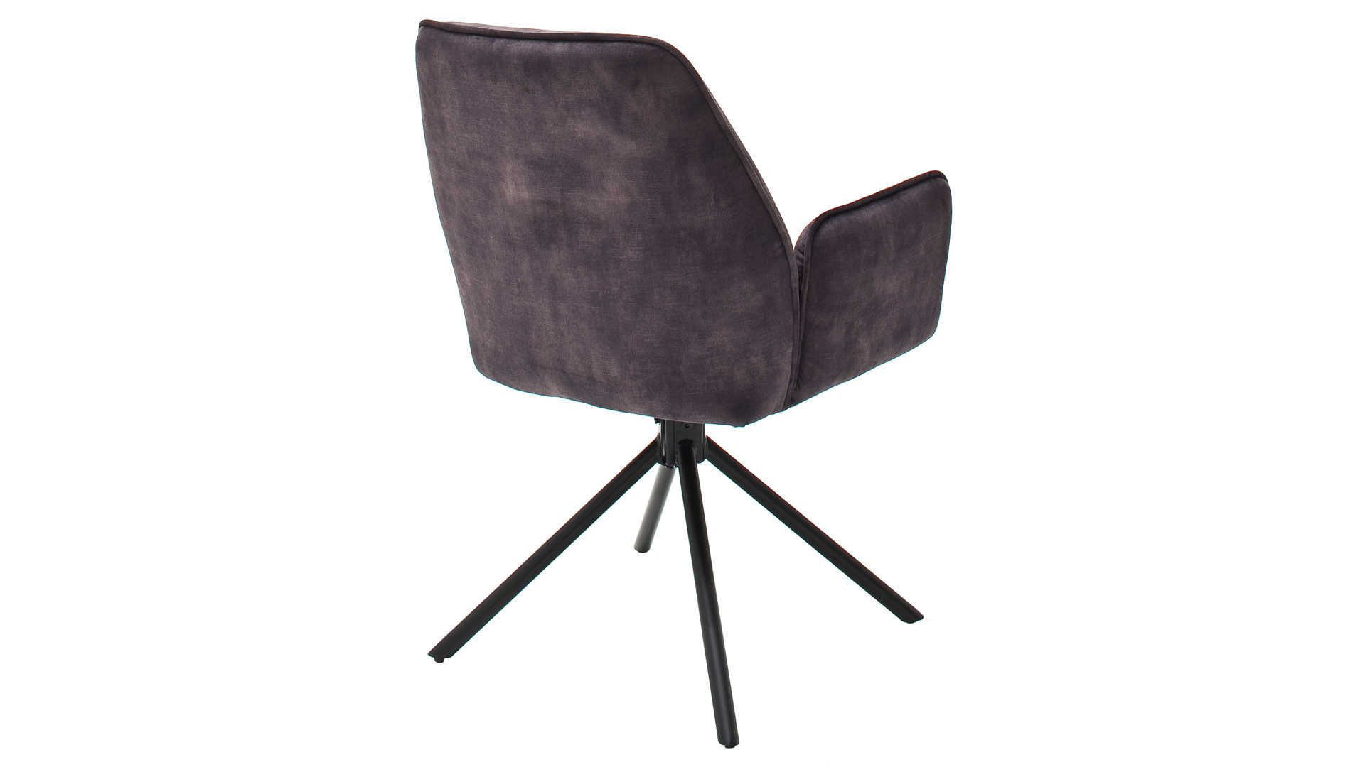 Vierfußstuhl Mca furniture aus Stoff in Anthrazit Armlehnstuhl Ottawa anthrazitfarbener Velours