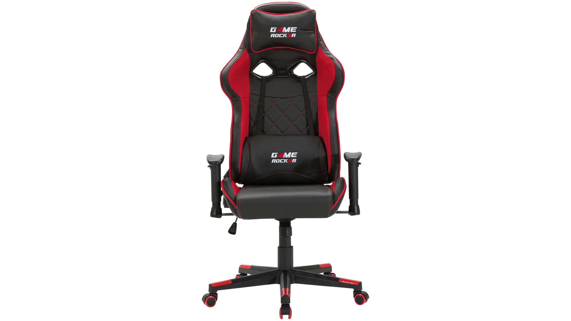 Game-Drehstuhl Duo collection aus Stoff in Rot Gaming-Drehstuhl Game Rocker Rot & Schwarz