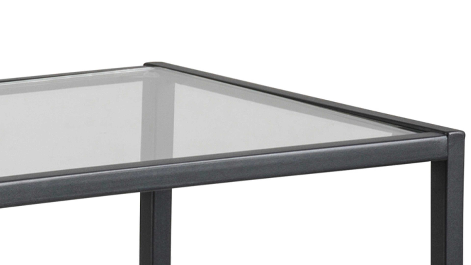 Servierwagen Actona group aus Glas in Schwarz Servierwagen Seaford im Industrielook - praktisch und flexibel Glas & Metall – ca. 60 x 75 x 30 cm