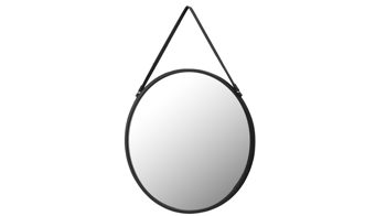 Wandspiegel Mirrors and more aus Spiegel in Schwarz Dekospiegel Delia Schwarz - Durchmesser ca. 55 cm