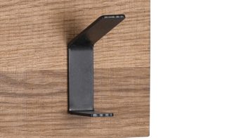 Wandgarderobe M2 kollektion aus Holz in Holzfarben Garderobenleiste Lima Eiche & Schwarz - Länge ca. 50 cm