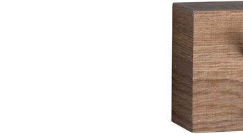 Wandgarderobe M2 kollektion aus Holz in Holzfarben Garderobenleiste Lima Eiche & Schwarz - Länge ca. 50 cm