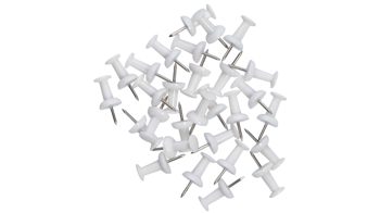 Zubehör Zeller present aus Kunststoff in Weiß Push Pins Weiß - 25 Stück