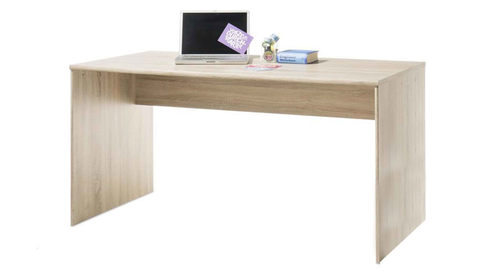 Schreibtisch Bega-consult aus Holz in Holzfarben Schreibtisch Sonoma eichefarbene Kunststoffoberflächen – ca. 150 x 75 cm