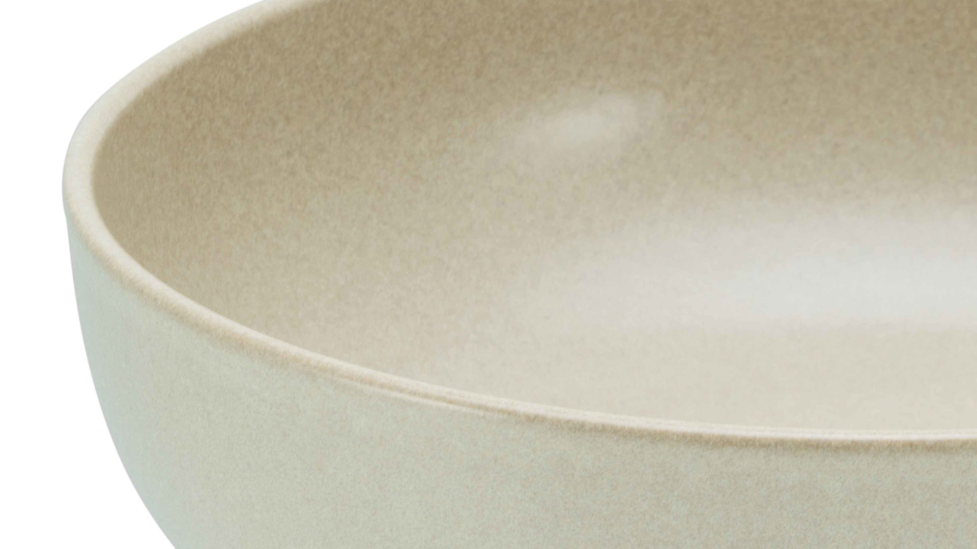 Salatschale Creatable aus Keramik in Beige CREATABLE Uno – Salatschüssel sandfarbenes Steinzeug – Durchmesser ca. 26 cm