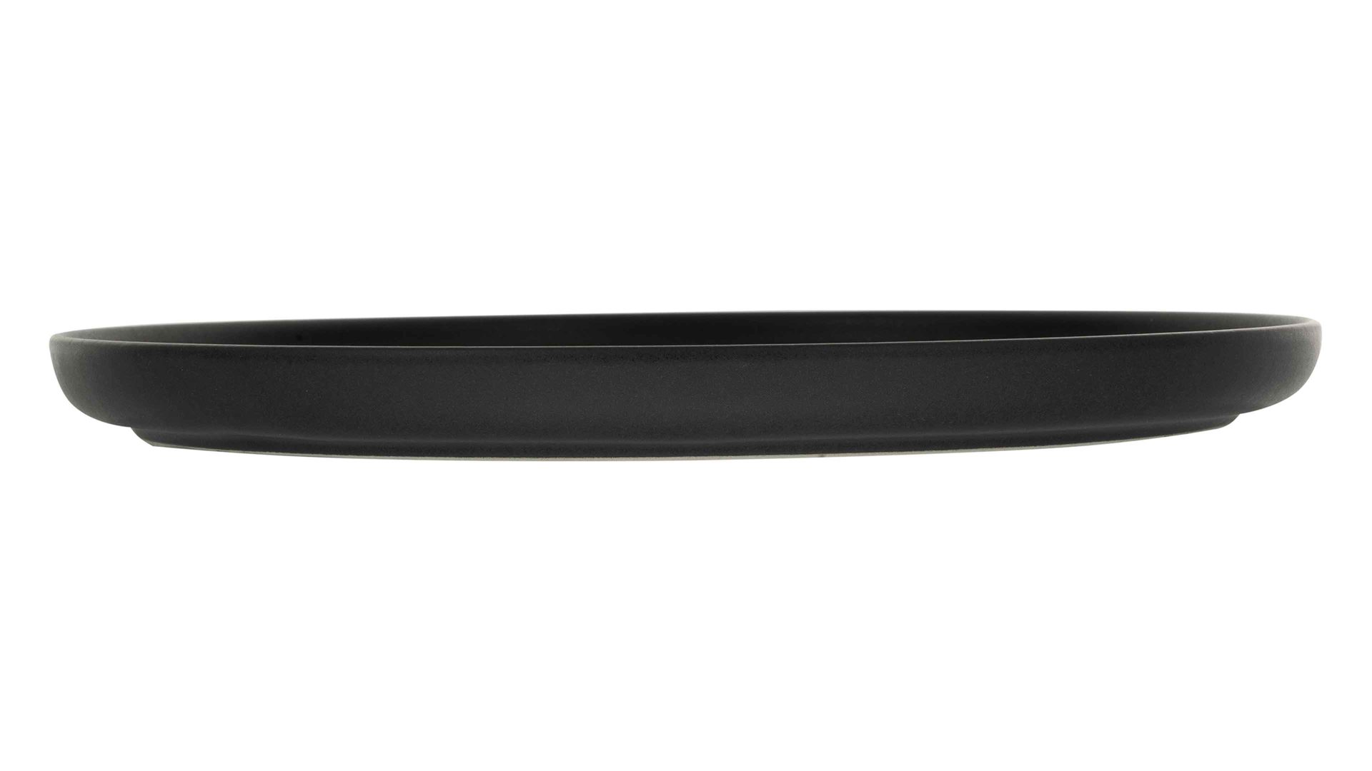 Servierplatte Creatable aus Keramik in Schwarz CREATABLE Uno – Gourmetplatte schwarzes Steinzeug – Durchmesser ca. 33 cm