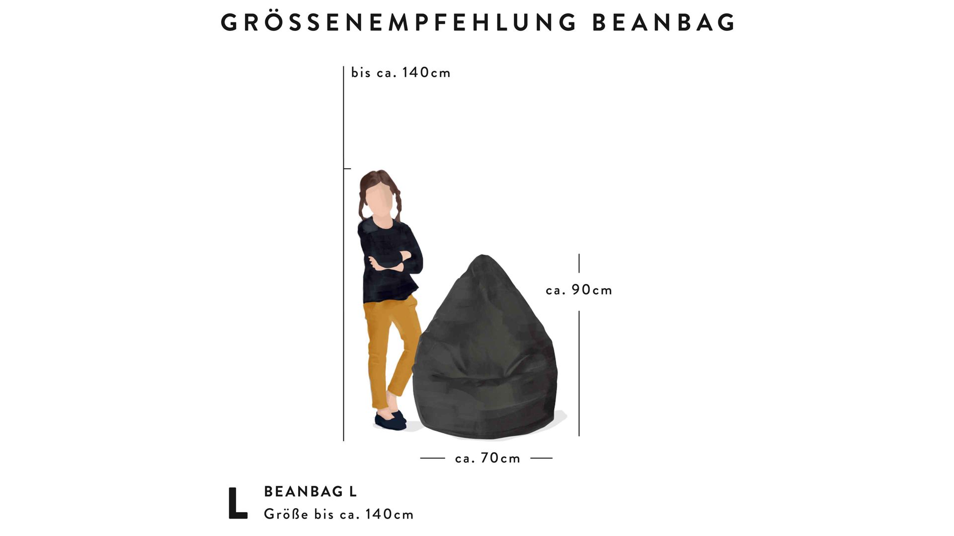 Standard-Sitzsack Magma sitting point aus Kunstfaser in Dunkelblau SITTING POINT beanbag easy L - Sitzmöbel dunkelblaue Mikrofaser - ca. 120 Liter