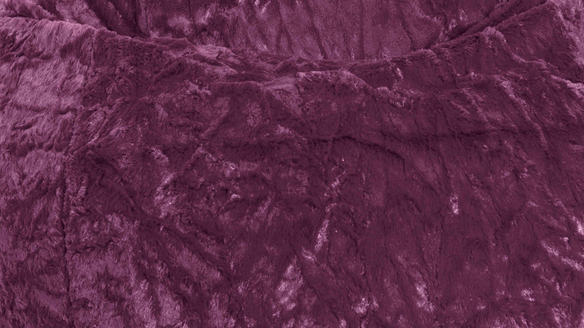 Standard-Sitzsack Magma sitting point aus Kunstfaser in Lila SITTING POINT Plüsch-Sitzsack Fluffy L - Sitzmöbel auberginefarbener Plüschbezug - ca. 120 Liter