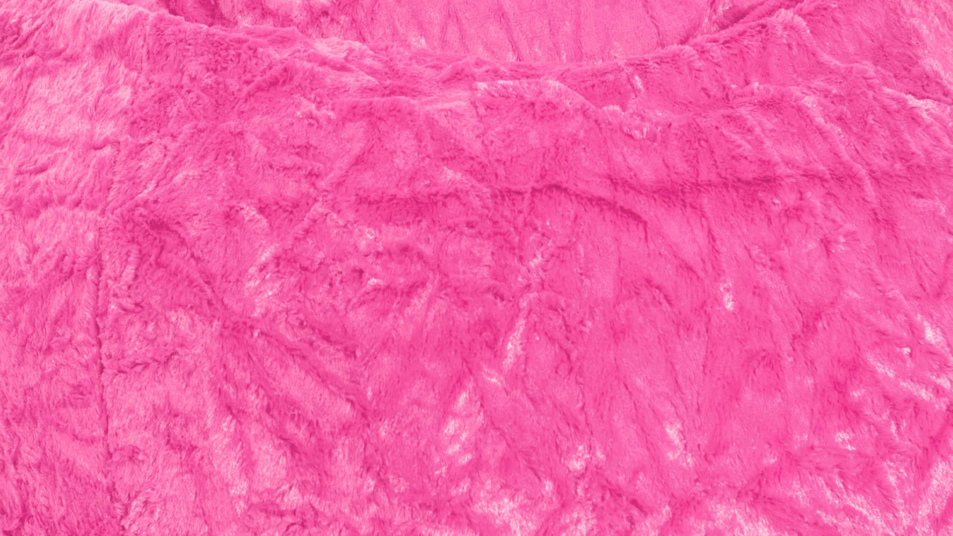Sitzsack Magma sitting point aus Kunstfaser in Pink SITTING POINT Plüsch-Sitzsack Fluffy L als Sitzmöbel pinker Plüschbezug - ca. 120 Liter