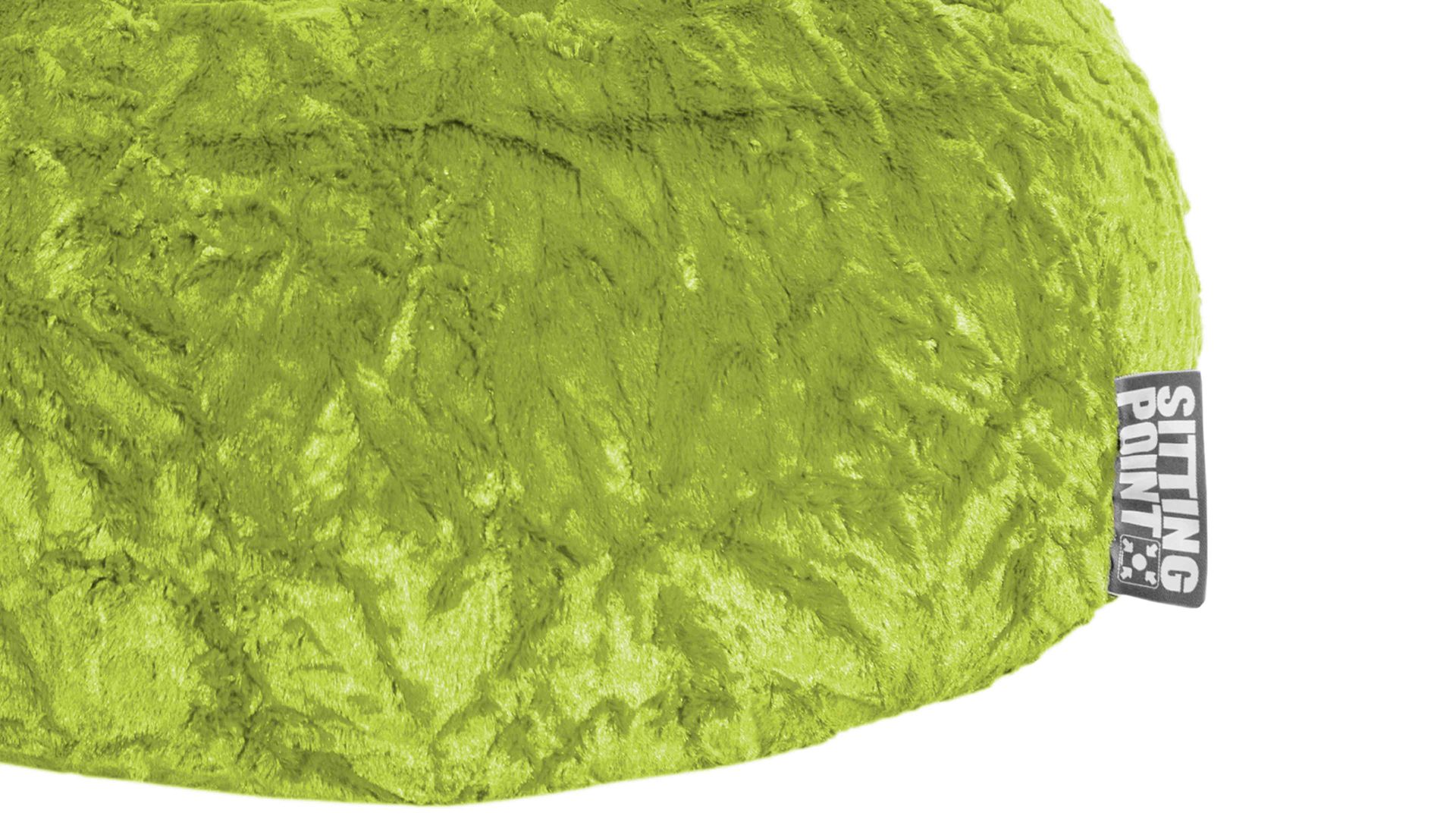 Standard-Sitzsack Magma sitting point aus Kunstfaser in Grün SITTING POINT Plüsch-Sitzsack Fluffy XL - Sitzmöbel grüner Plüschbezug - ca. 220 Liter
