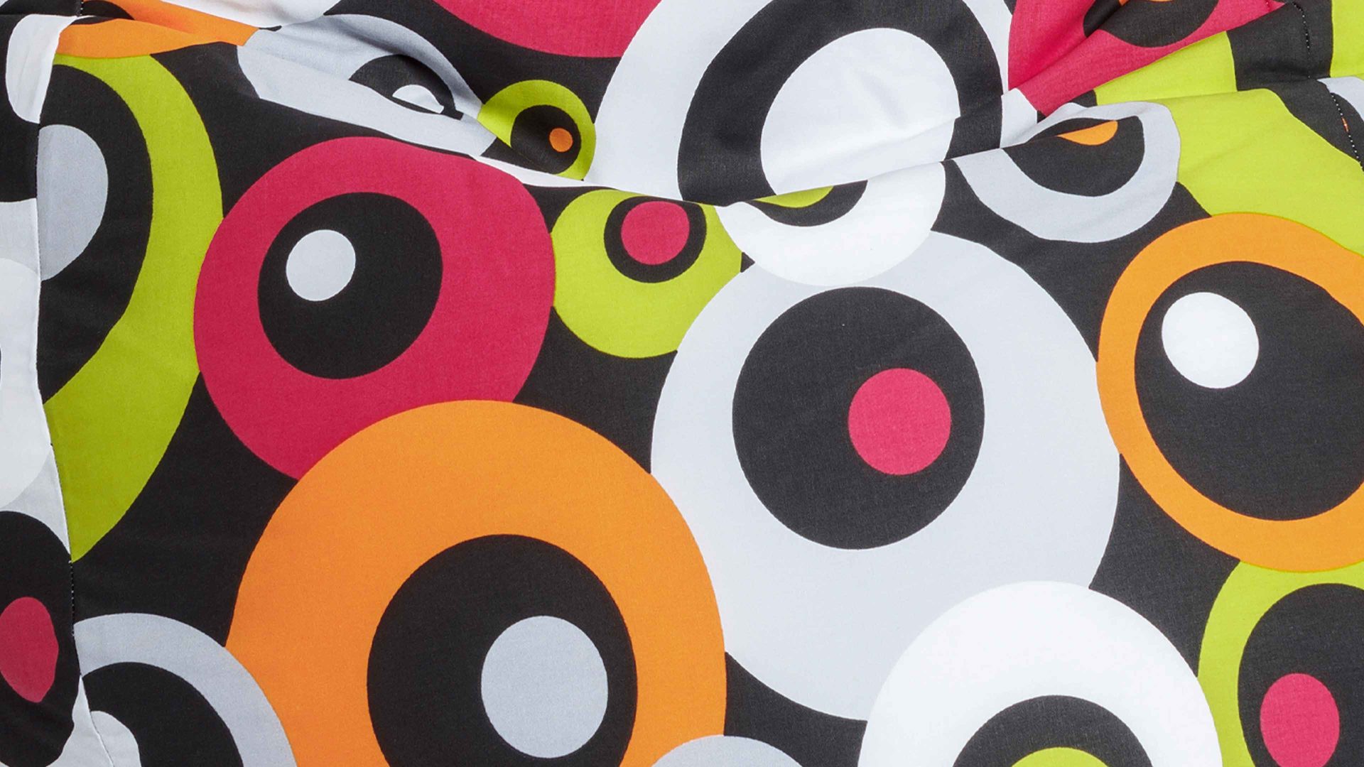 Standard-Sitzsack Magma sitting point aus Kunstfaser in Orange SITTING POINT Sitzsack Malibu L bzw. Sitzmöbel oranges Retromuster - ca. 120 Liter