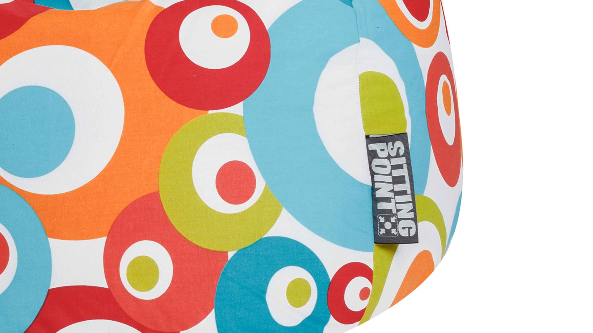 Standard-Sitzsack Magma sitting point aus Kunstfaser in Blau SITTING POINT Sitzsack Malibu L als Sitzmöbel türkises Retromuster - ca. 120 Liter