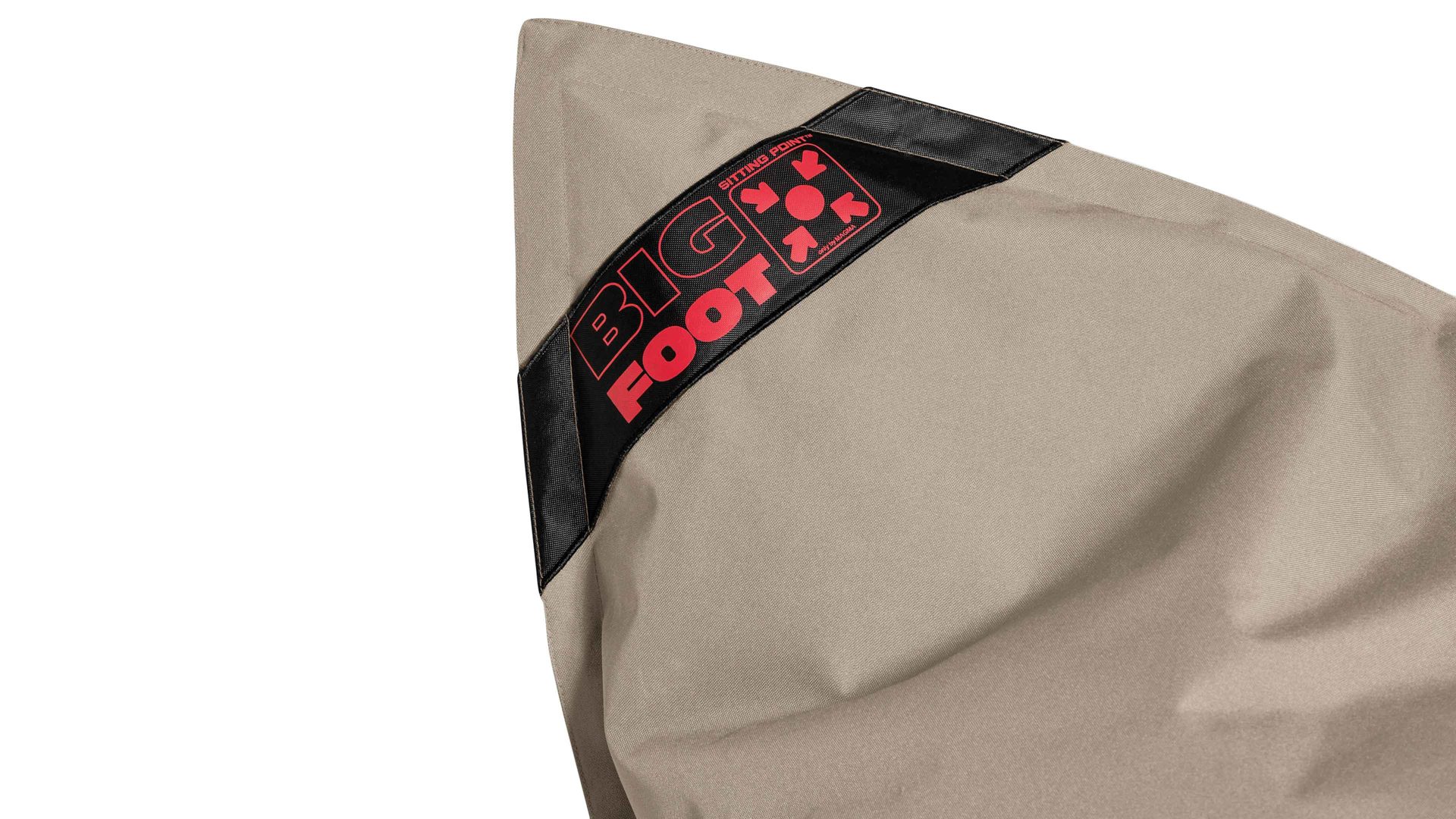 Sitzsack-Bodenkissen Magma sitting point aus Kunstfaser in Beige SITTING POINT Sitzsack bigfoot scuba® - Sitzmöbel khakifarbene Kunstfaser - ca. 130 x 170 cm