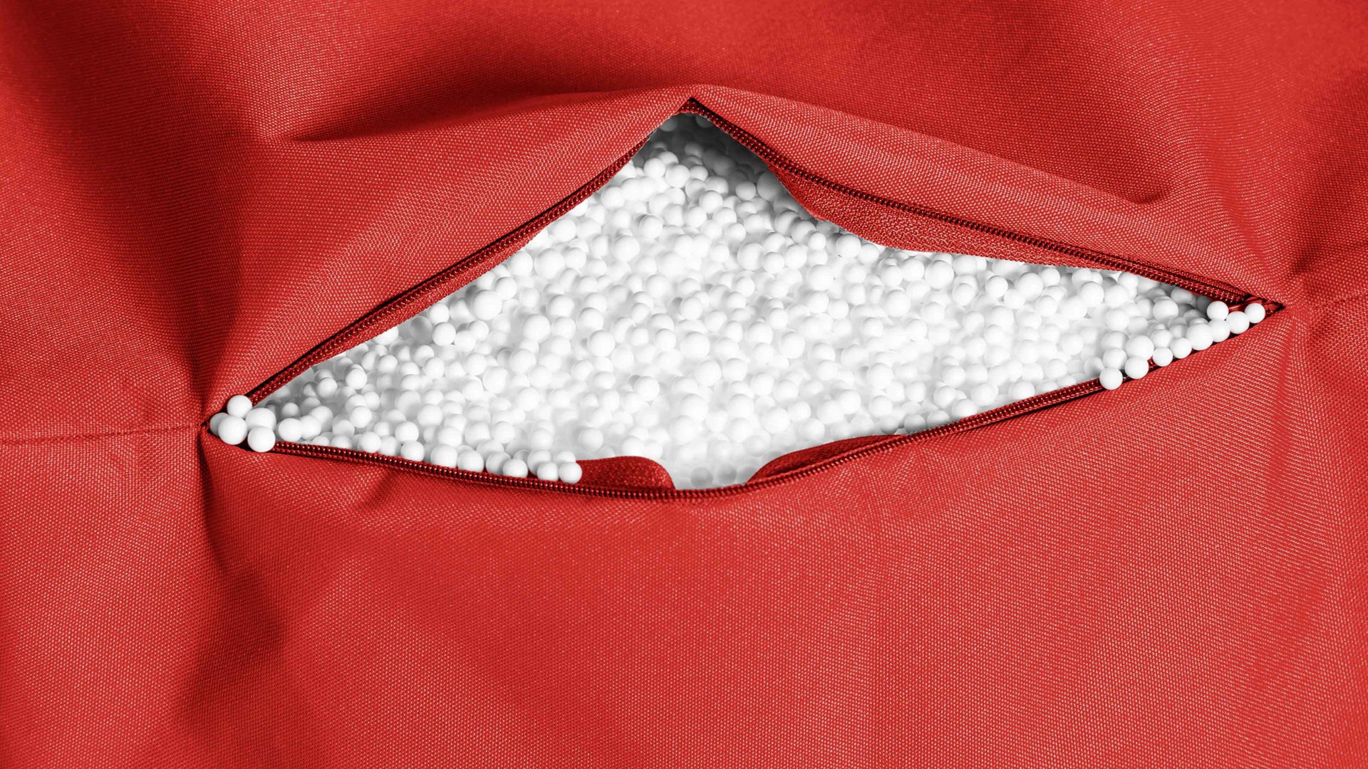 Sitzsack-Bodenkissen Magma sitting point aus Kunstfaser in Rot SITTING POINT Sitzsack bigfoot scuba® - Sitzmöbel rote Kunstfaser - ca. 130 x 170 cm