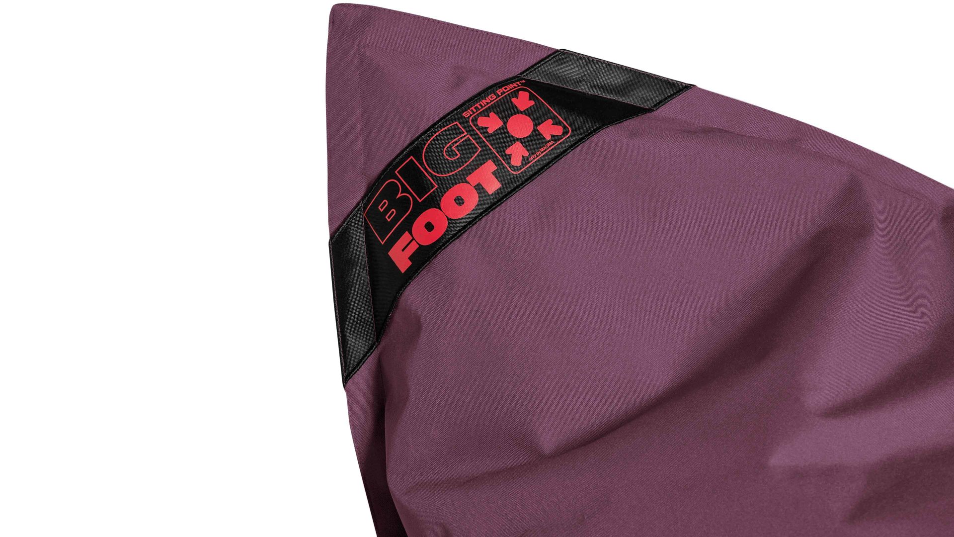 Sitzsack-Bodenkissen Magma sitting point aus Kunstfaser in Lila SITTING POINT Sitzsack bigfoot scuba® - Sitzmöbel auberginefarbene Kunstfaser - ca. 130 x 170 cm