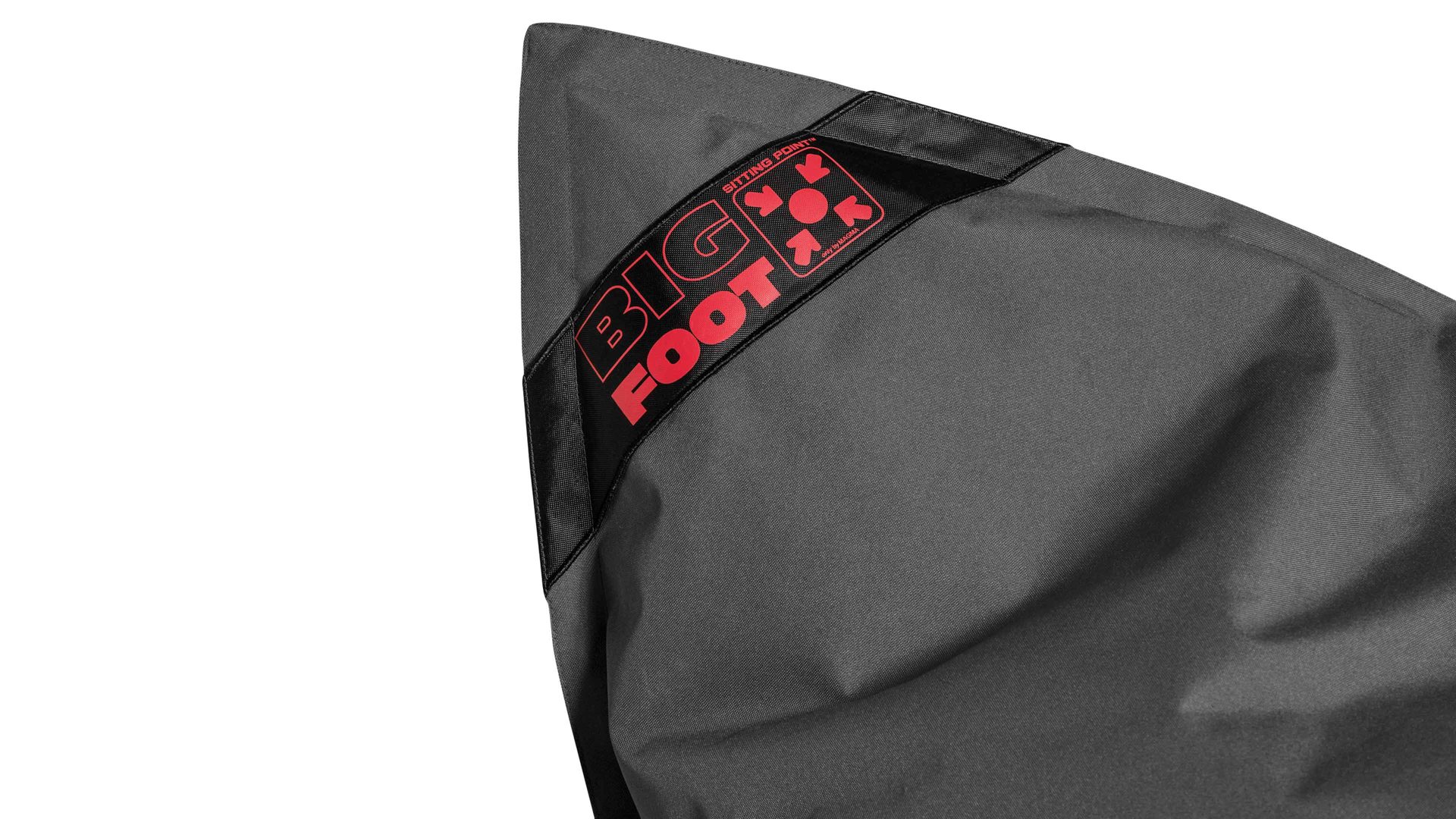 Sitzsack-Bodenkissen Magma sitting point aus Kunstfaser in Anthrazit SITTING POINT Sitzsack bigfoot scuba® - Sitzmöbel anthrazitfarbene Kunstfaser - ca. 130 x 170 cm