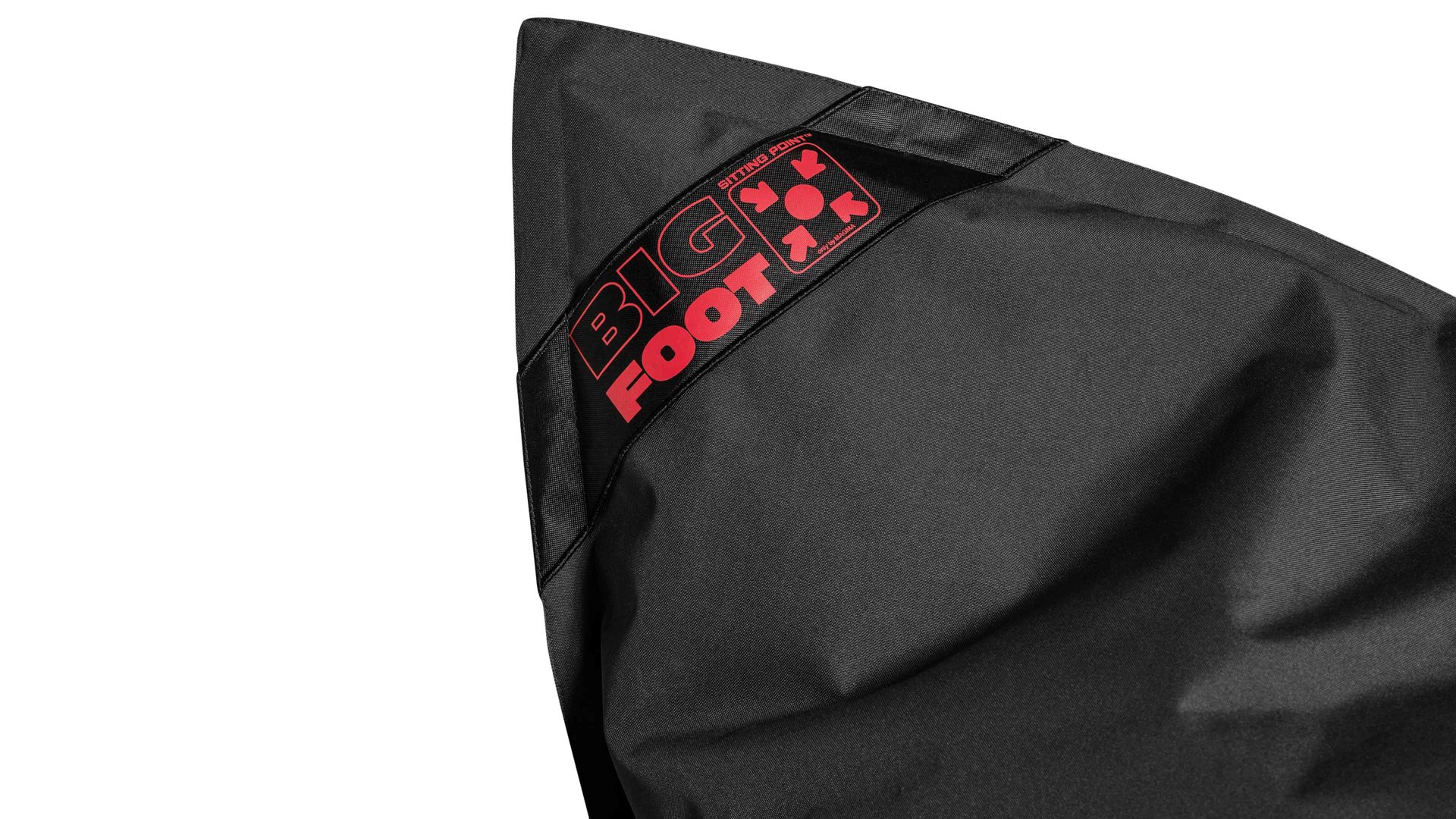 Sitzsack-Bodenkissen Magma sitting point aus Kunstfaser in Schwarz SITTING POINT Sitzsack bigfoot scuba® - Sitzmöbel schwarze Kunstfaser - ca. 130 x 170 cm