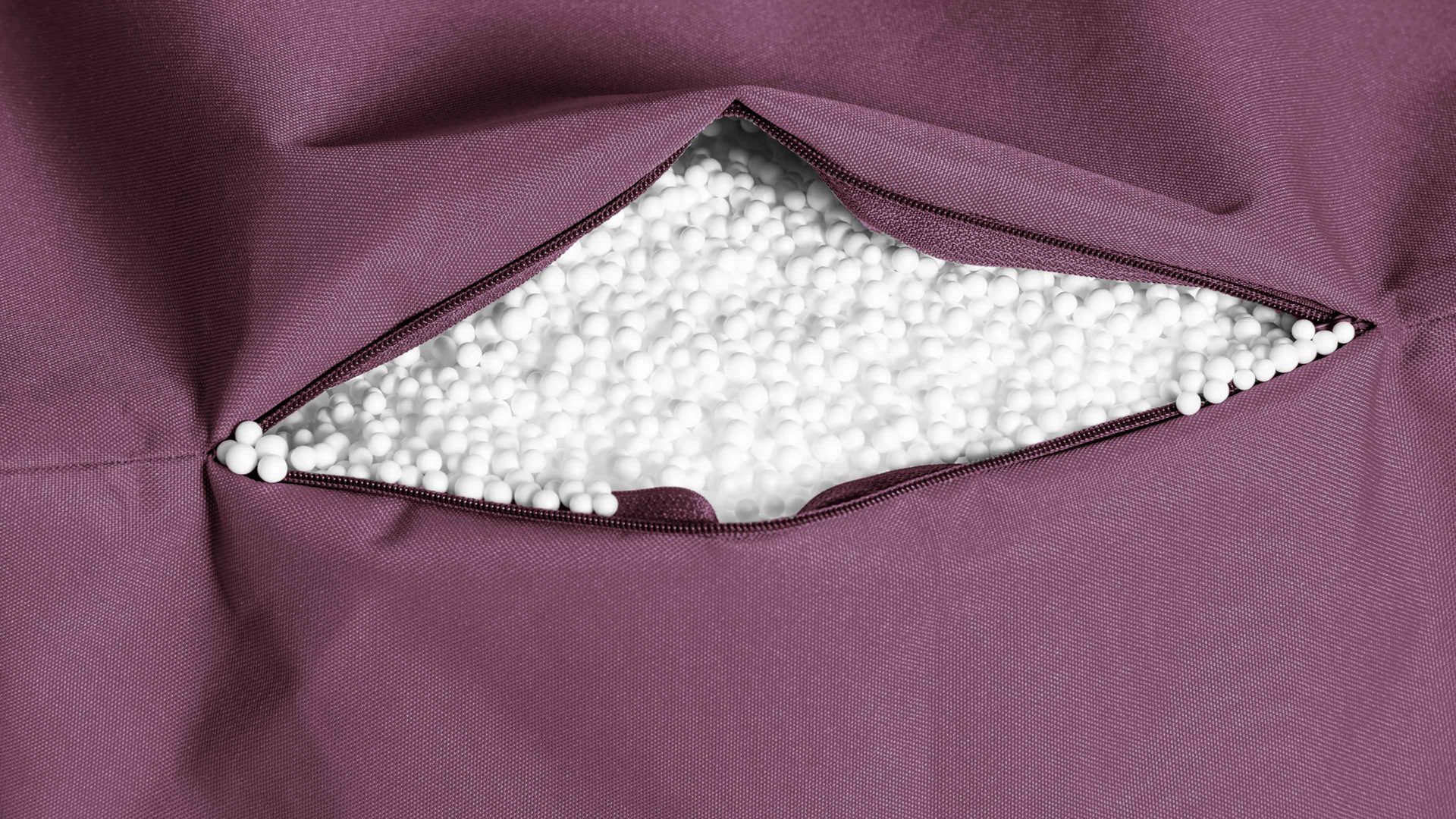 Sitzsack-Pouf Magma sitting point aus Kunstfaser in Lila SITTING POINT Sitzsack-Hocker dotcom bebop scuba® aubergine- & anthrazitfarbene Kunstfaser - Durchmesser ca. 50 cm