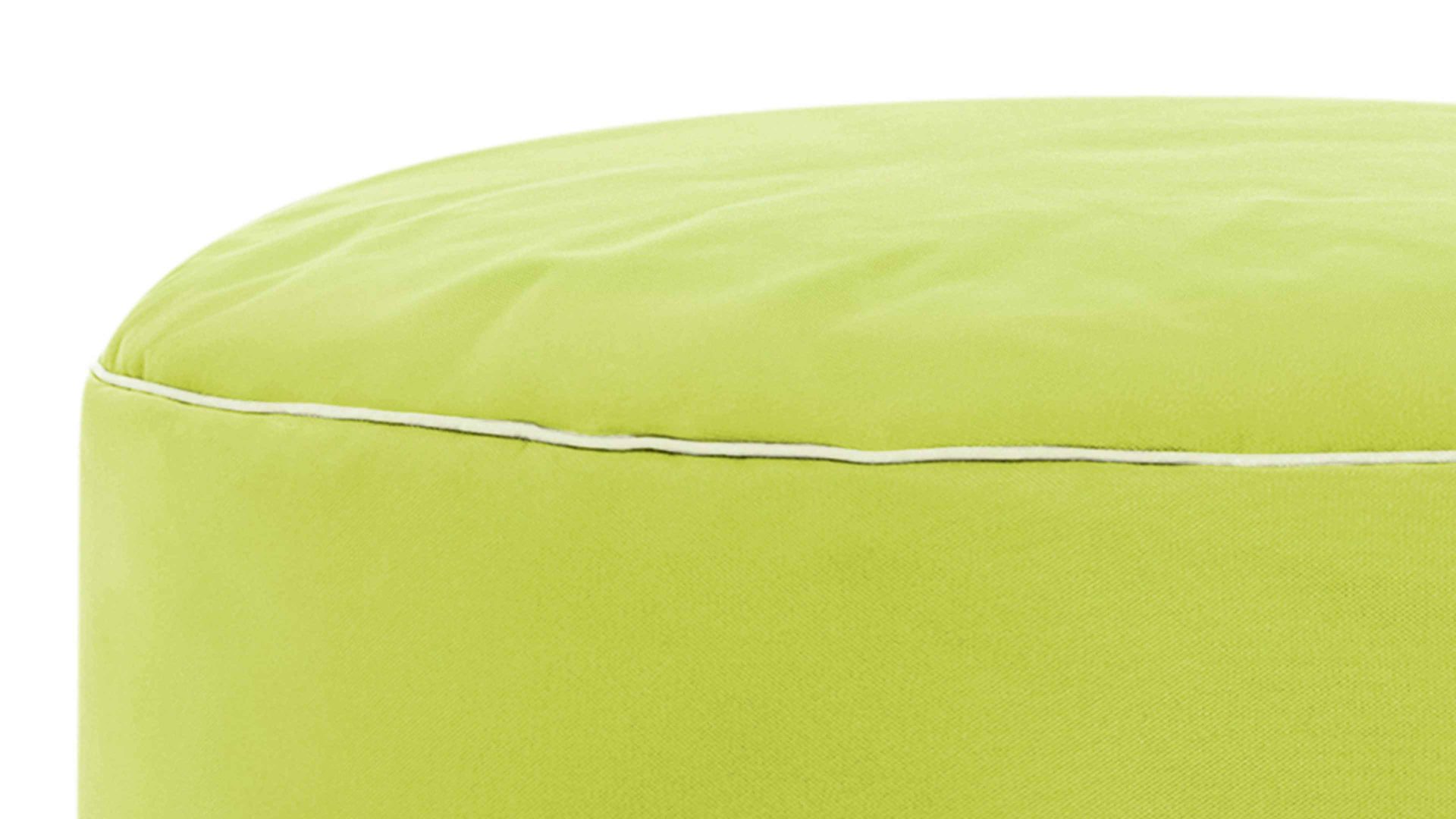 Sitzsack-Hocker Magma sitting point aus Kunstfaser in Hellgrün SITTING POINT Sitzsack-Hocker dotcom scuba® als Kleinmöbel grüne Kunstfaser – Durchmesser ca. 50 cm