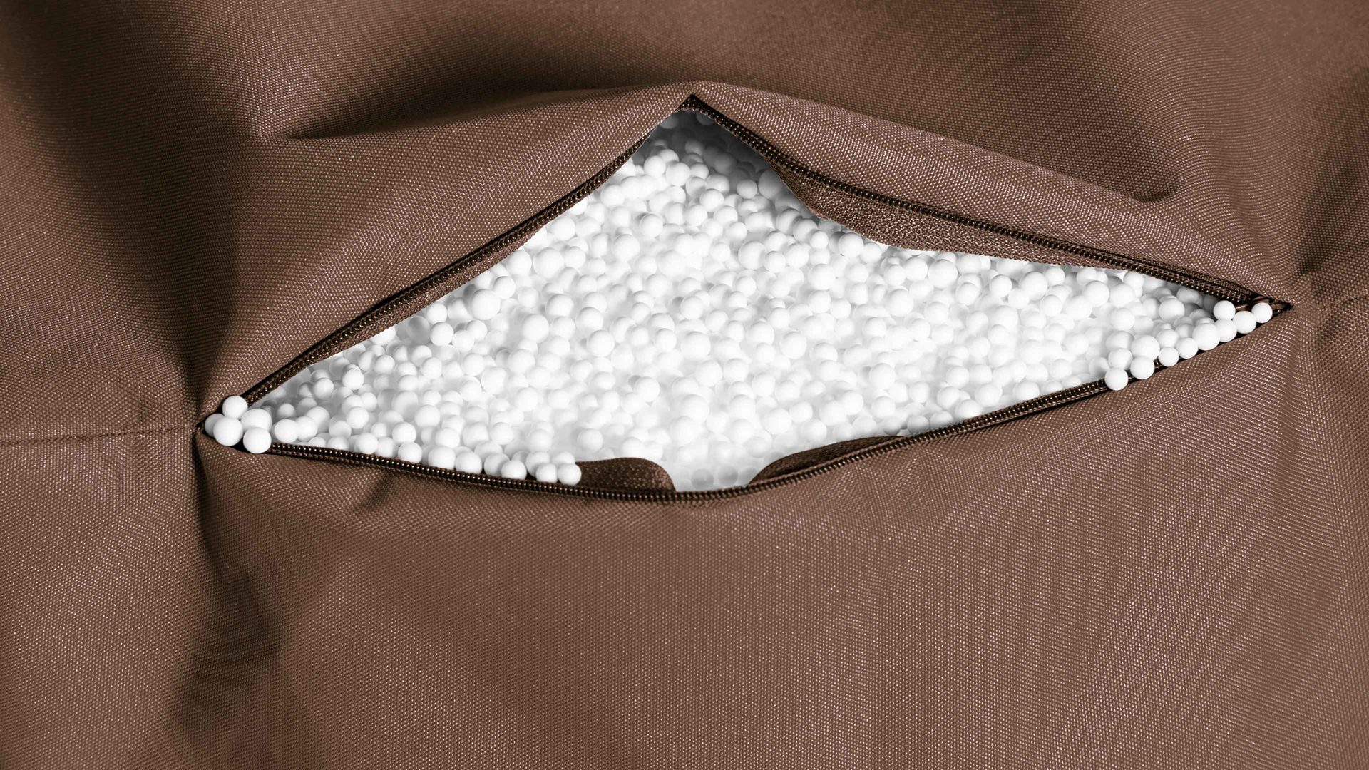 Sitzsack-Hocker Magma sitting point aus Kunstfaser in Dunkelbraun SITTING POINT Sitzsack-Hocker dotcom scuba® als Kleinmöbel braune Kunstfaser – Durchmesser ca. 50 cm