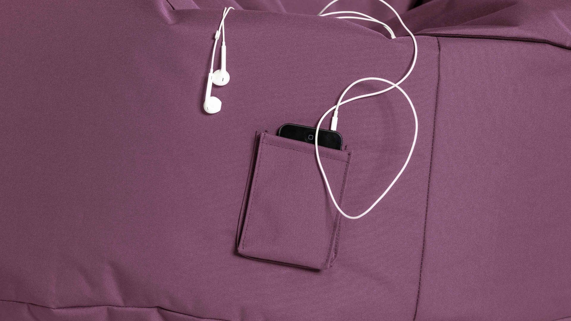 Sitzsack-Sessel Magma sitting point aus Kunstfaser in Lila SITTING POINT Sitzsack-Sessel swing scuba® auberginefarbene Kunstfaser - ca. 95 x 90 x 65 cm