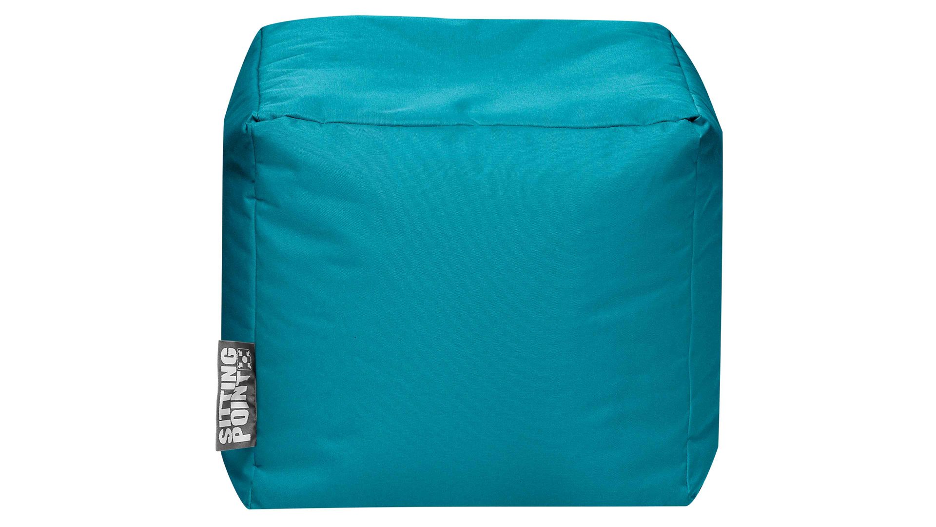 Sitzsack-Würfel Magma sitting point aus Kunstfaser in Petrol SITTING POINT Sitzwürfel cube scuba® petrolfarbene Kunstfaser - ca. 40 x 40 x 40 cm