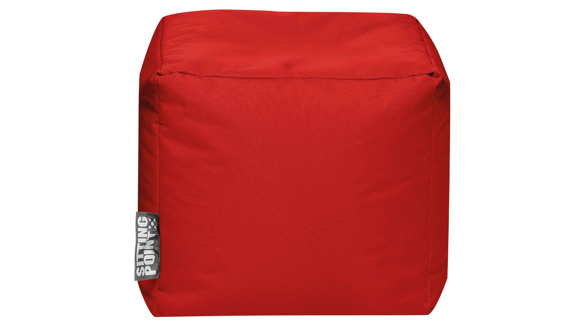 Sitzsack-Würfel Magma sitting point aus Kunstfaser in Rot SITTING POINT Sitzwürfel cube scuba® rote Kunstfaser - ca. 40 x 40 x 40 cm