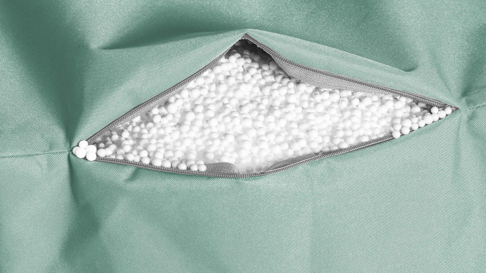 Sitzsack-Sessel Magma sitting point aus Kunstfaser in Grün SITTING POINT Sitzsack-Sessel swing scuba® eukalyptusfarbene Kunstfaser - ca. 95 x 90 x 65 cm