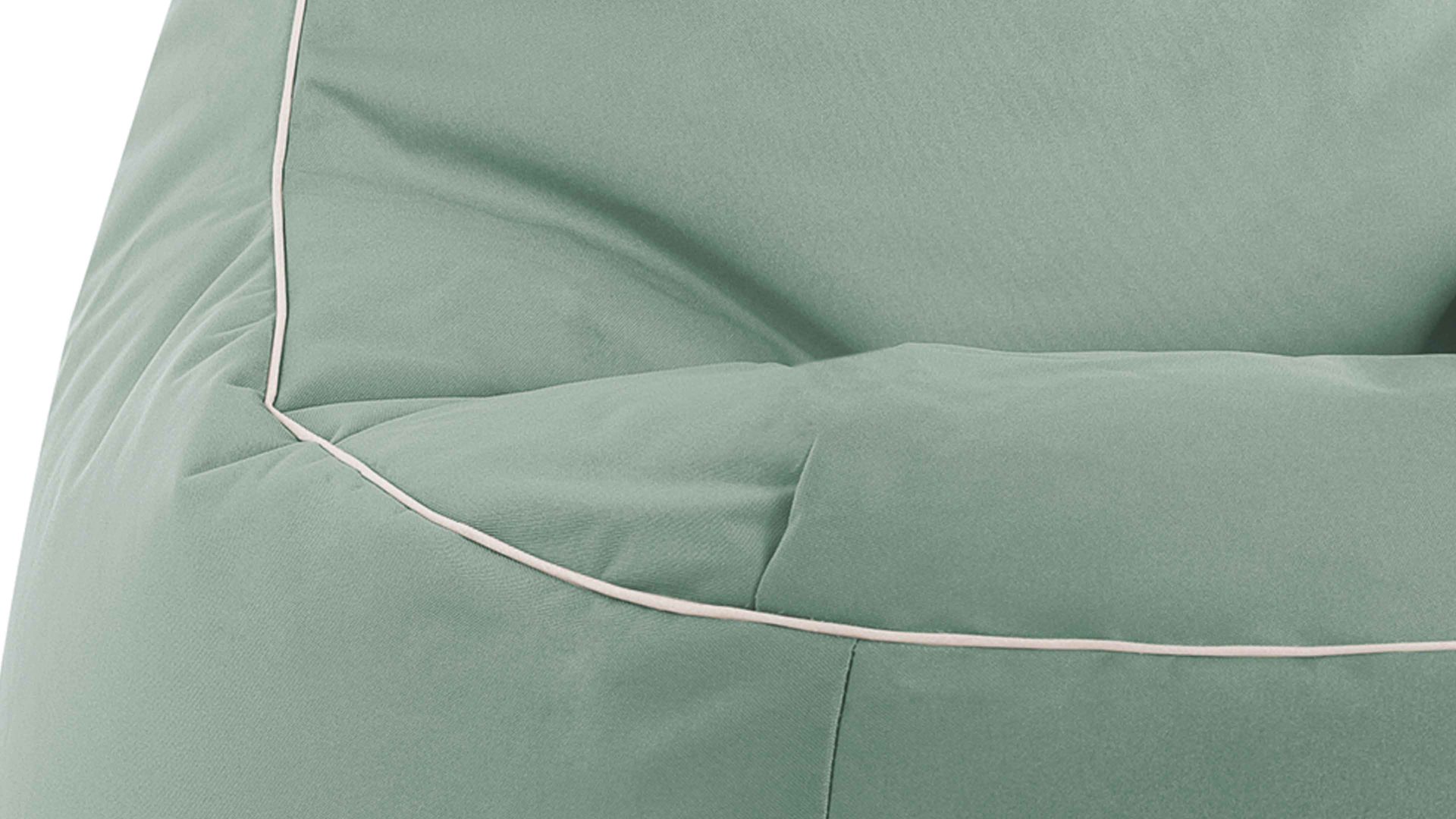 Sitzsack-Sessel Magma sitting point aus Kunstfaser in Grün SITTING POINT Sitzsack-Sessel swing scuba® eukalyptusfarbene Kunstfaser - ca. 95 x 90 x 65 cm