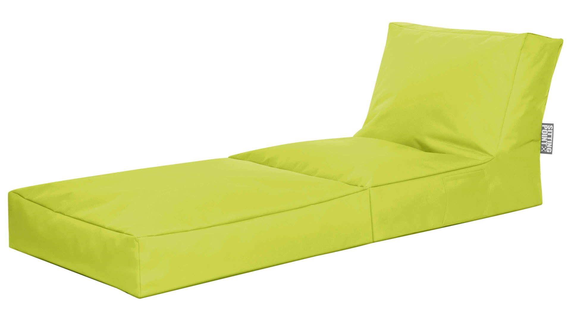 Sitzsack-Liege Magma sitting point aus Kunstfaser in Hellgrün SITTING POINT Funktions-Sitzsack twist scuba® grüne Kunstfaser - ca. 300 Liter