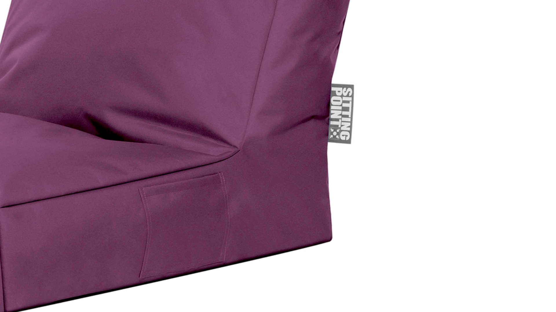 Sitzsack-Liege Magma sitting point aus Kunstfaser in Lila SITTING POINT Funktions-Sitzsack twist scuba® auberginefarbene Kunstfaser - ca. 300 Liter