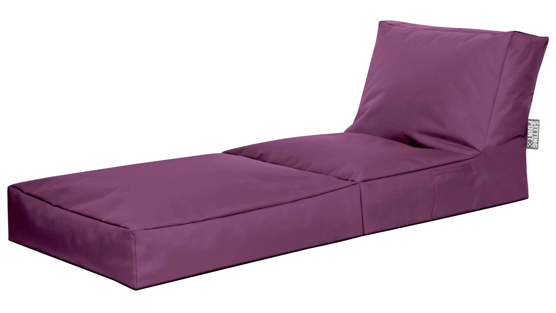 Sitzsack-Liege Magma sitting point aus Kunstfaser in Lila SITTING POINT Funktions-Sitzsack twist scuba® auberginefarbene Kunstfaser - ca. 300 Liter