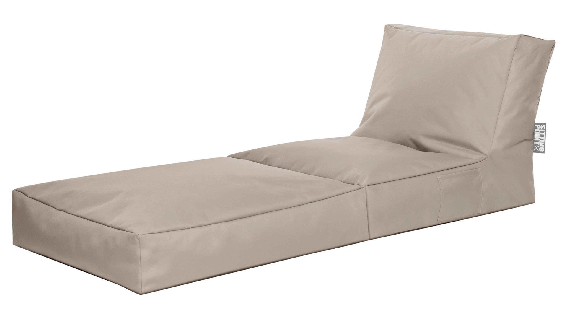 Sitzsack-Liege Magma sitting point aus Kunstfaser in Beige SITTING POINT Funktions-Sitzsack twist scuba® khakifarbene Kunstfaser - ca. 300 Liter